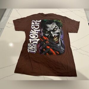Civil LA Batman Men Shirt Brown with Multicolor Joker Graphic